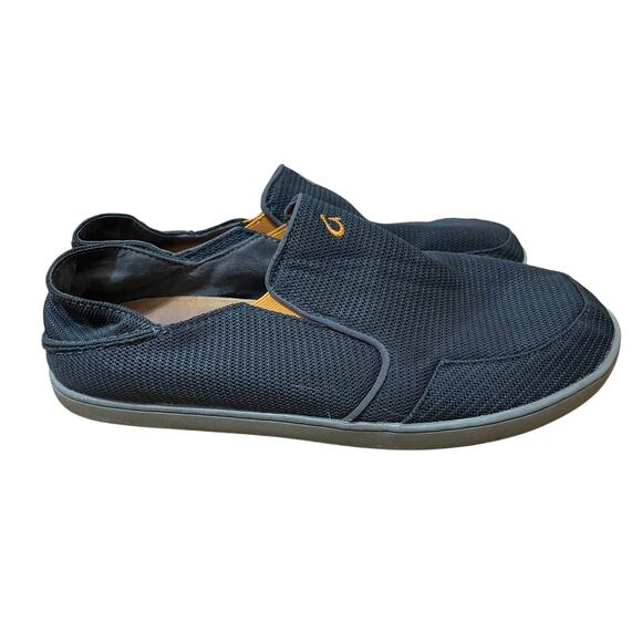 OluKai Men's 12 Charcoal Grey Nohea Mesh Slip-On‎ Breathable Convertible Shoes - Picture 1 of 8